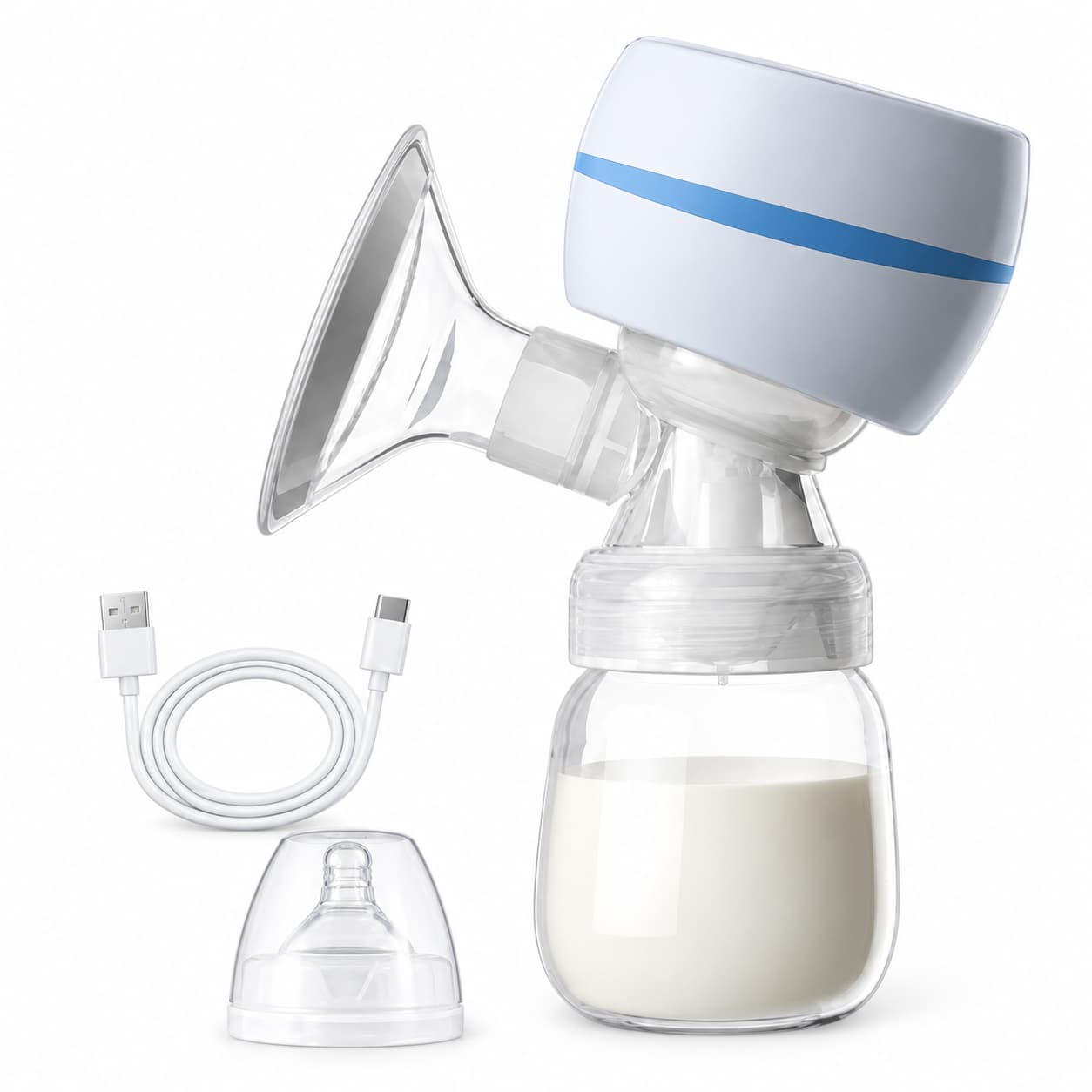 Extractor de leche inalámbrico y recargable